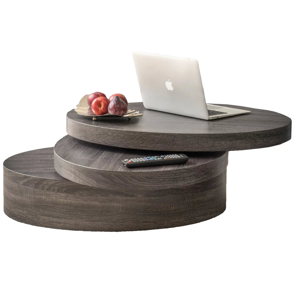 Oval Rotating Wood Coffee Table R451363