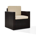 Brown Wicker Patio Arm Chair W814