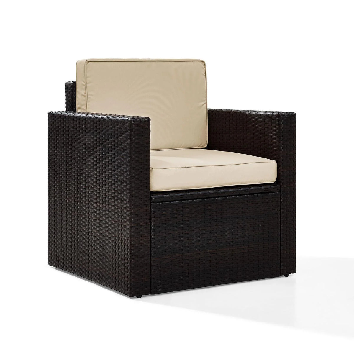 Brown Wicker Patio Arm Chair W814
