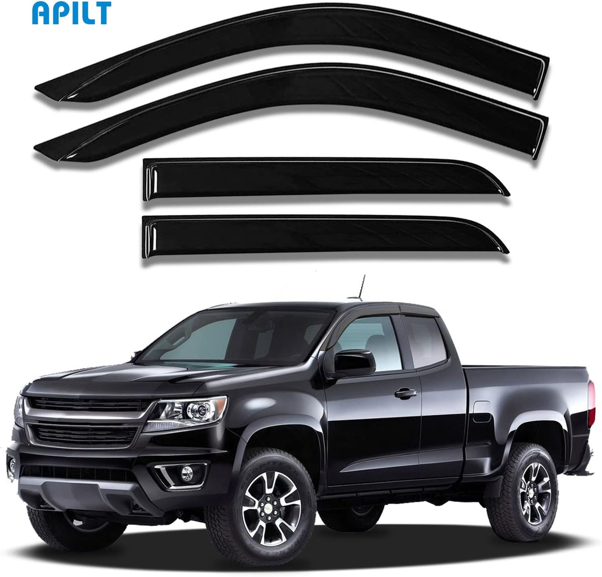 Dark Smoke 4-Piece Side Window Deflectors H815439