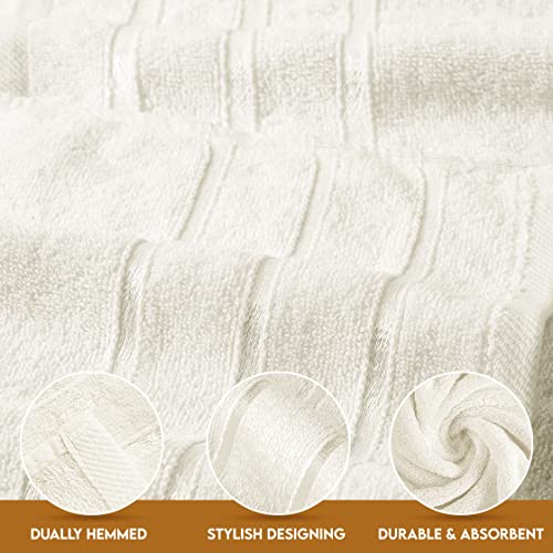4 Pack Oversized Bath Towels Set, 100% Ring Spun Cotton (27 x 54 Inches) Black E947588