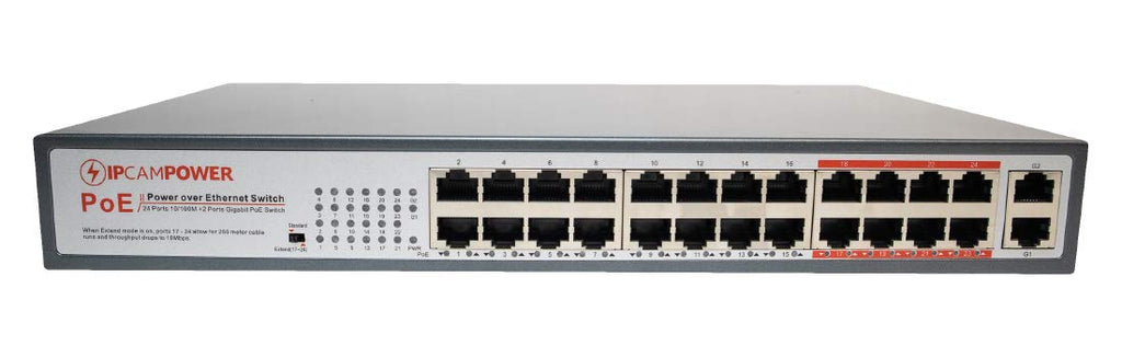 16 Port POE Network Switch with 2 Gigabit Uplink Ports U9183
