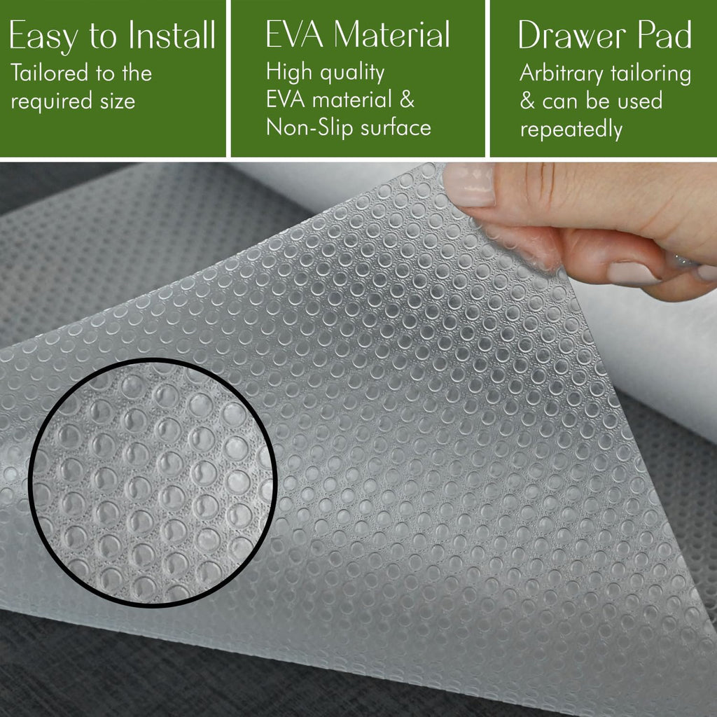17.7 INCHES x 33 FEET Non-Slip EVA Kitchen Shelf Liner S505215