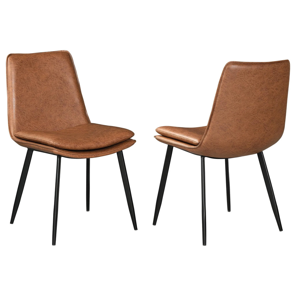 Faux Leather Padded Seat Dining Side Chair M402