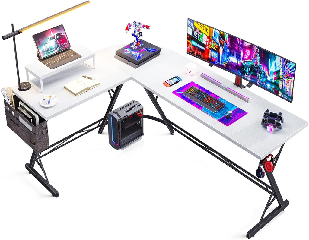 66" L Shaped Computer Desk with Monitor Stand B671321