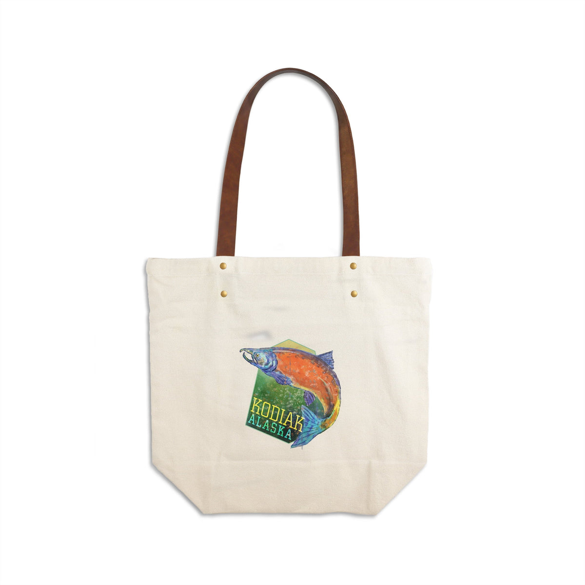 Canvas Deluxe Tote Bag with Faux Leather Handles H62660