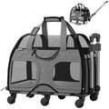 Pet Carrier with Removable Wheels and Double Telescopic Handle E64916