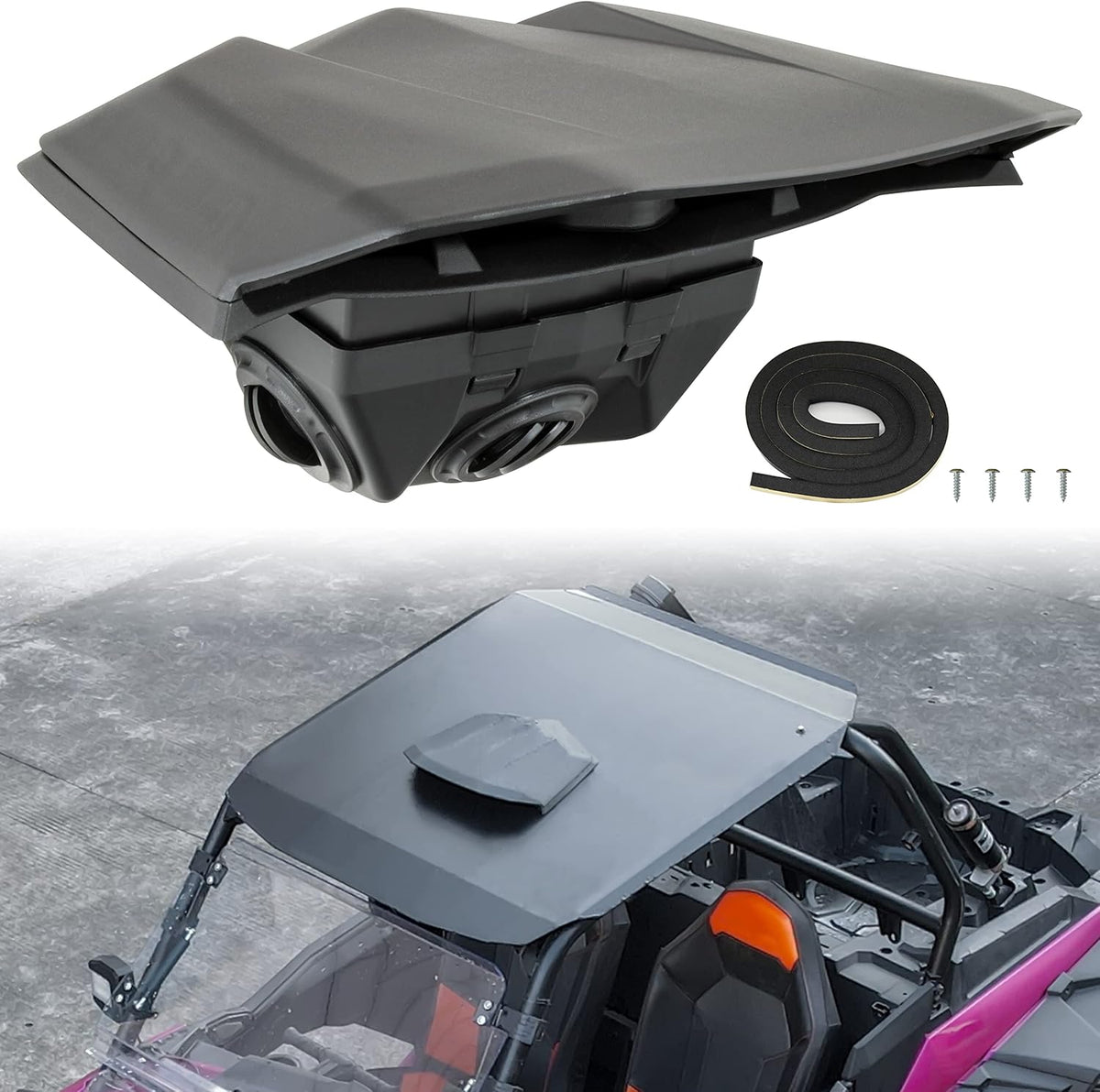 Flat Aluminum Roof Ram Air Kit C66463