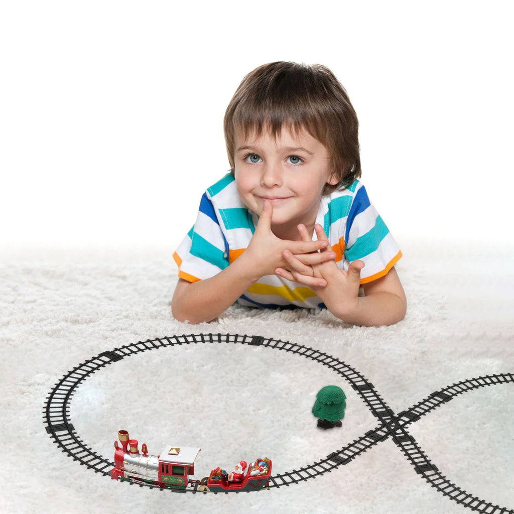 Battery Operated Toy Train Set with Railway Tracks B3185