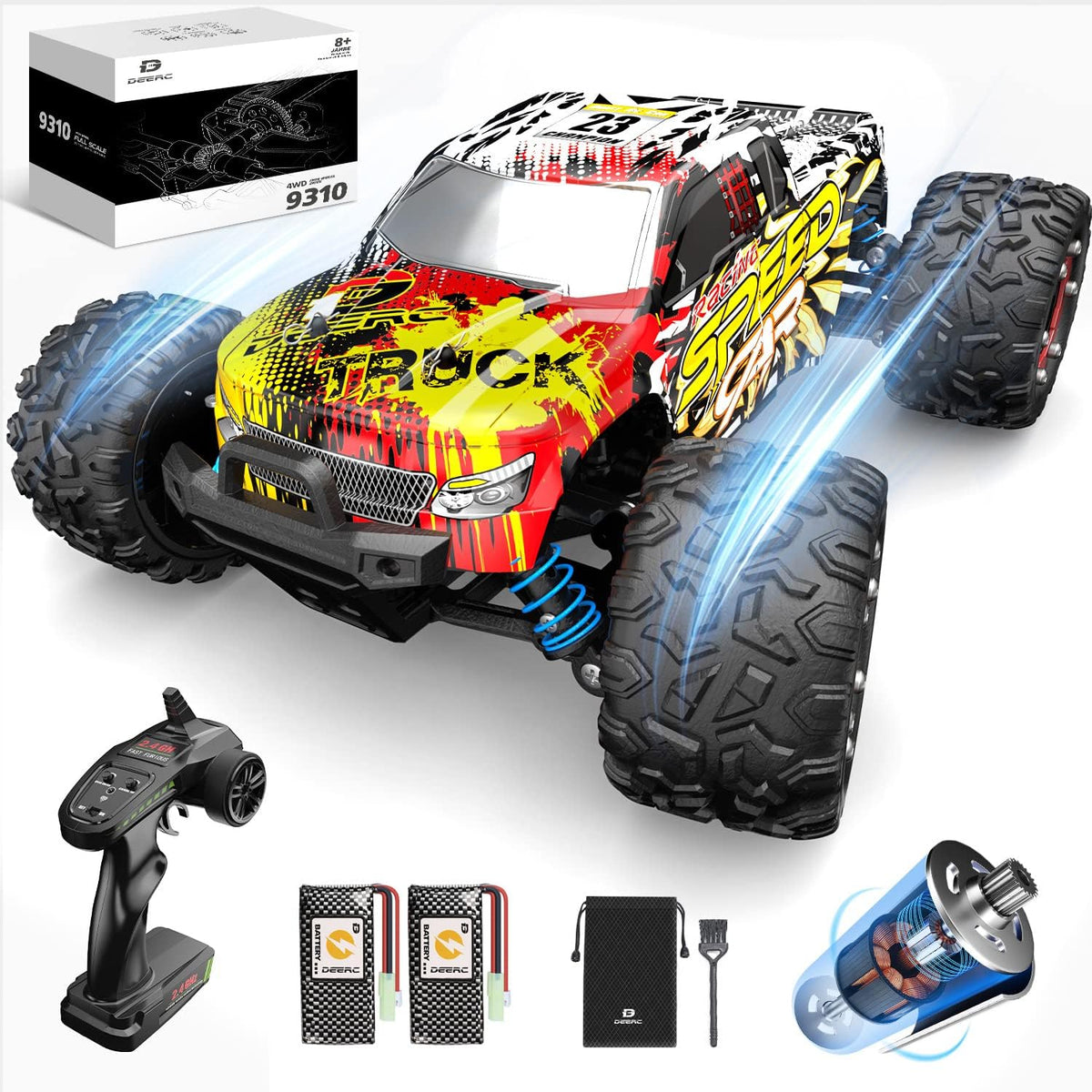 1:14 Scale 4WD Remote Control Monster Truck with LED Shell Light Z266030