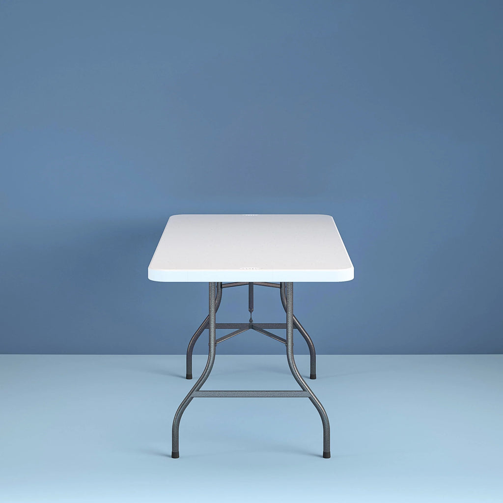 6 Foot Folding Table White Speckle G73487