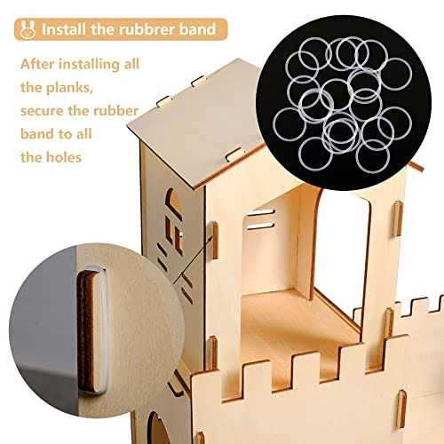 Extra Large Wooden Rabbit Castle Hideaway Tunnel and Bed I928423
