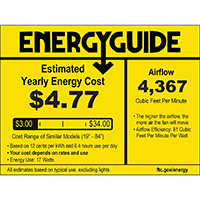 52 inch Satin Black Ceiling Fan D42422