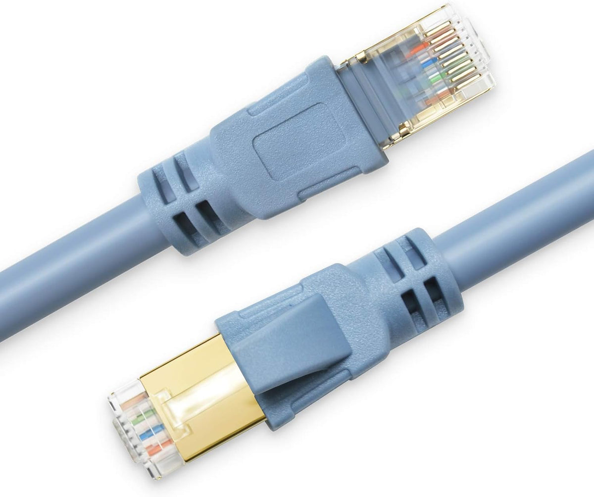 CAT8 SFTP Patch Cord, 100ft, Morandi Purple, Pack of 2 R53541