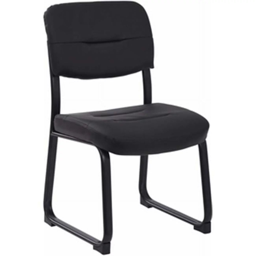 Faux Leather Visitor Chair with Sled Base L20543