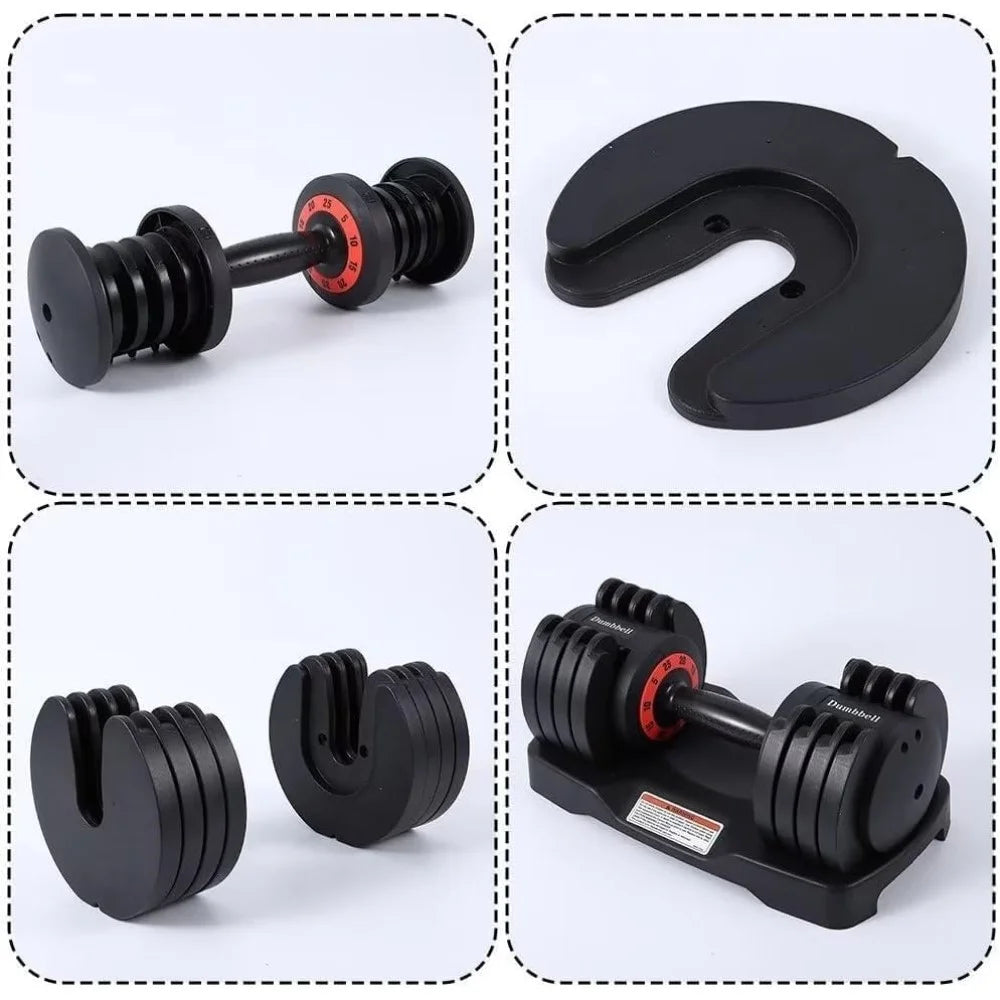 Adjustable Dumbbell Set with Anti-Slip Handle I437258