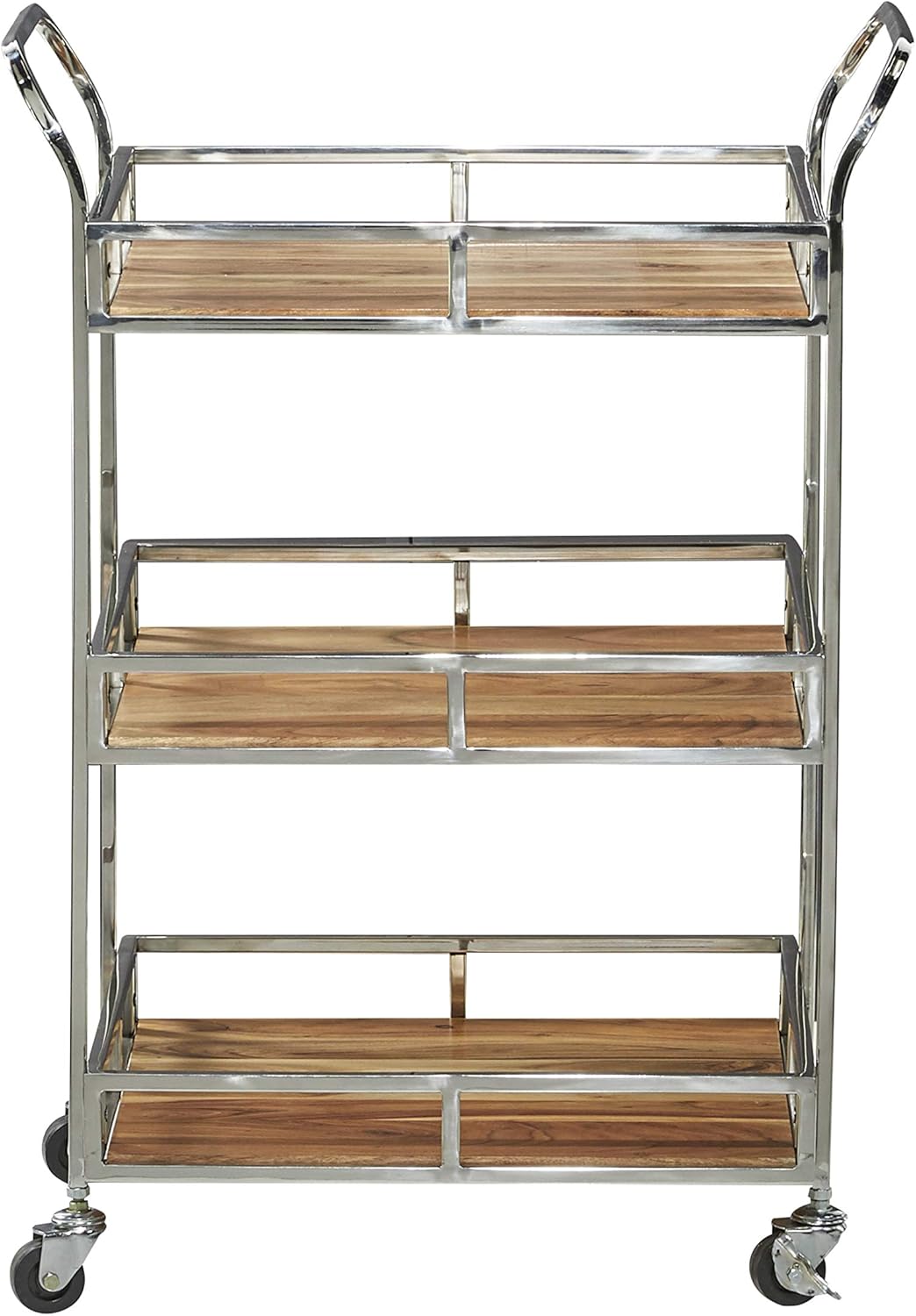 Multi Colored Stainless Steel Bar Cart U745878