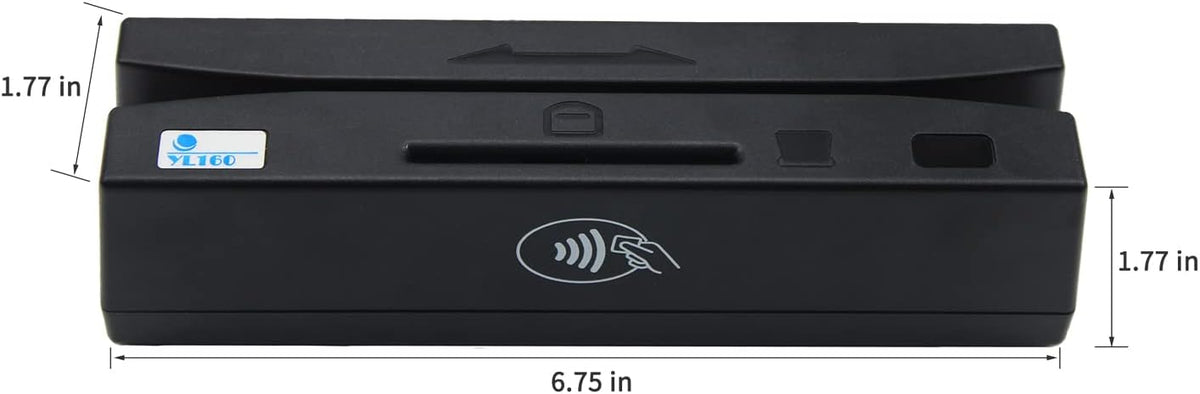 USB 4 in 1 Magnetic Swipe Card Reader with EMV Chip, RFID, PSAM Y5427