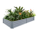 2 Pack 8×4×1ft Galvanized Metal Raised Garden Bed G281