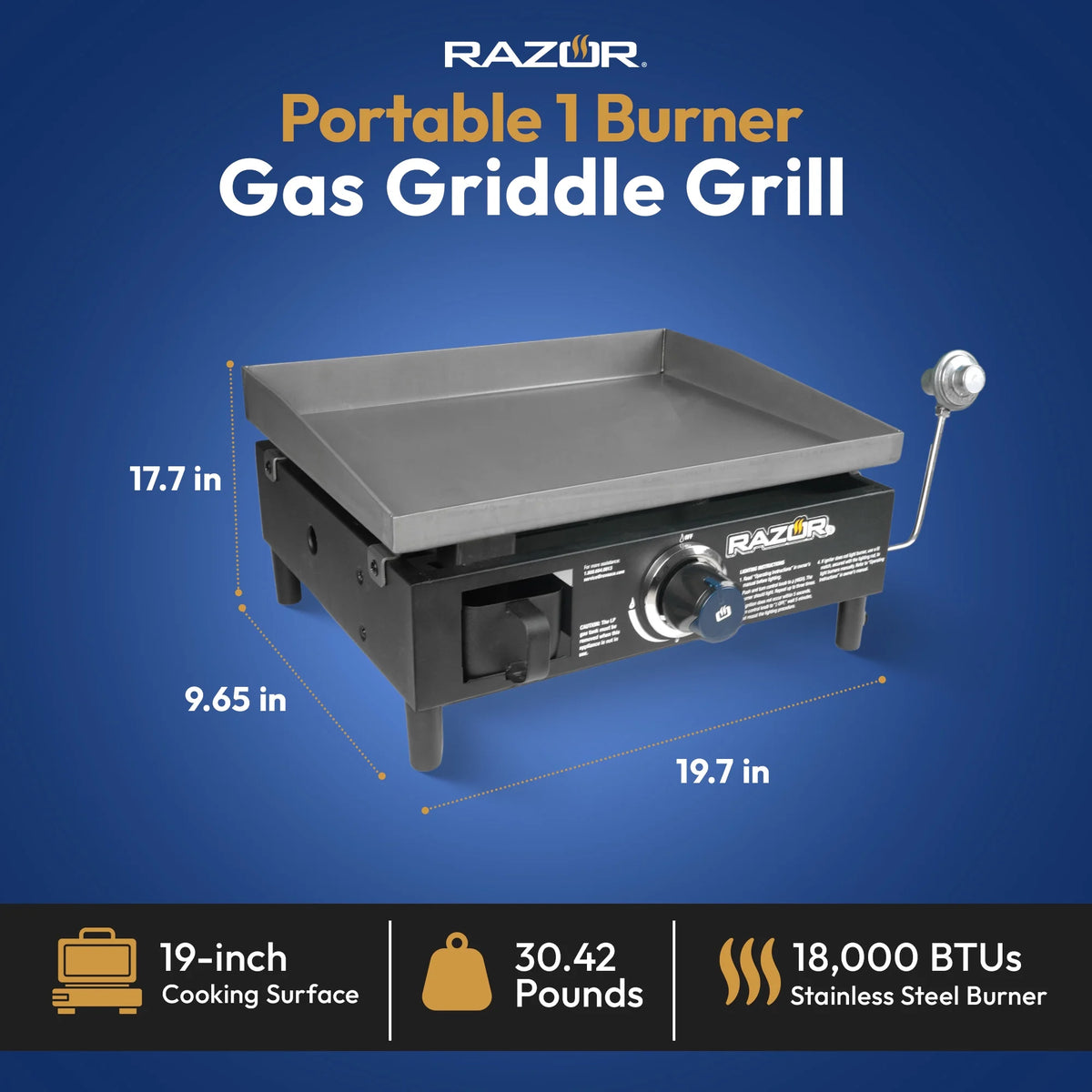 Portable 1 Burner LP Propane Gas Grill D476