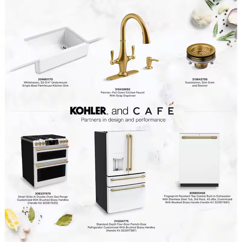 Double Wall Oven Handle Kit in Brushed Brass H85022