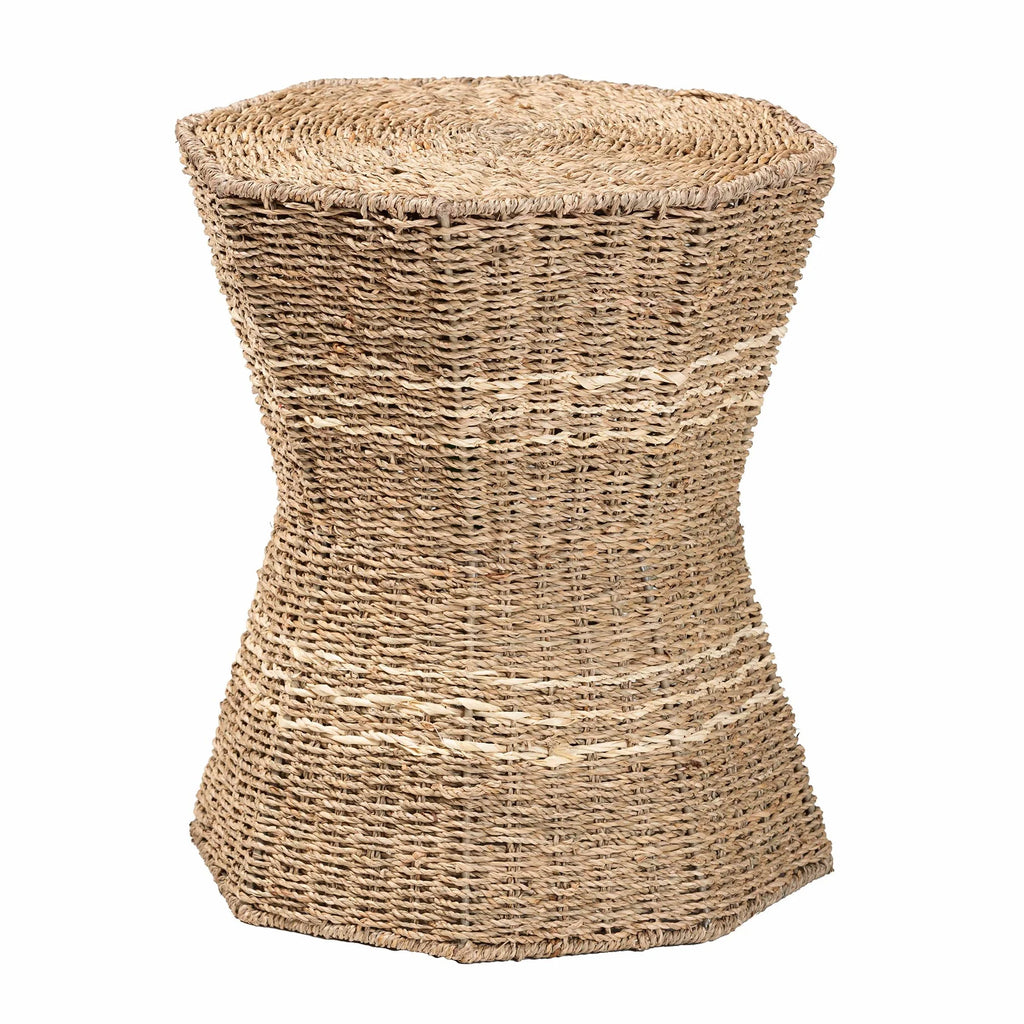 Natural Brown Seagrass End Table E973