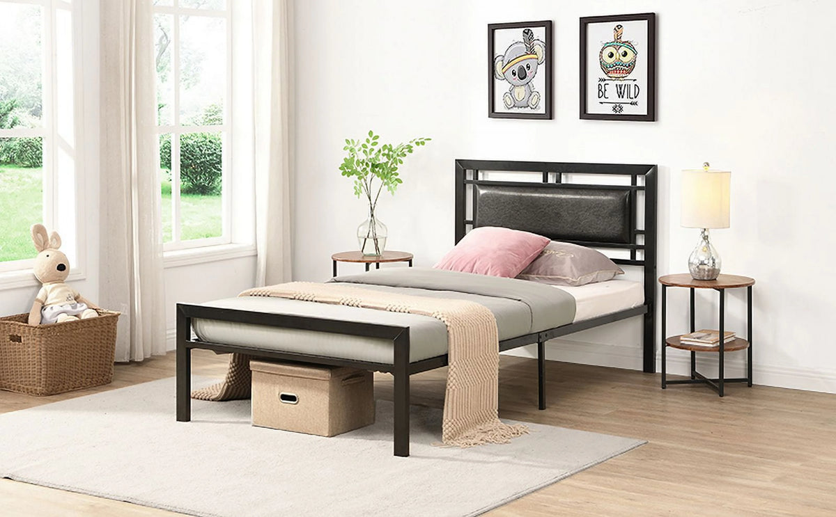 Twin Size Black Metal Bed Frame C476509