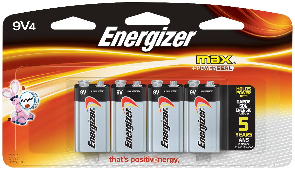 Alkaline 9V Batteries 4 Pack O47420