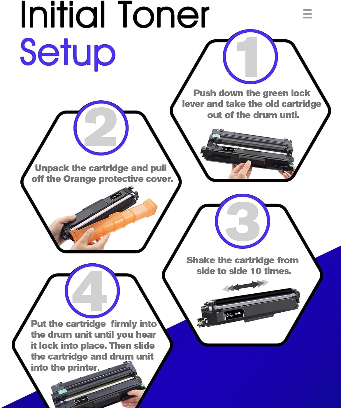 Compatible Toner Cartridge Replacement 4 Pack T53969