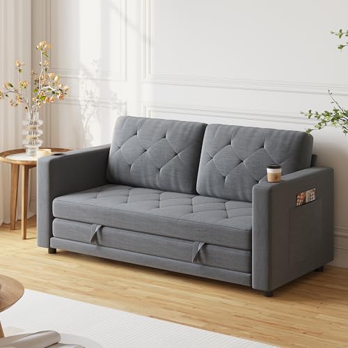 Beige 3-in-1 Full Size Pull Out Sleeper Sofa M4930