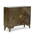 Light Gray 2 Door Mango Wood Cabinet G83164