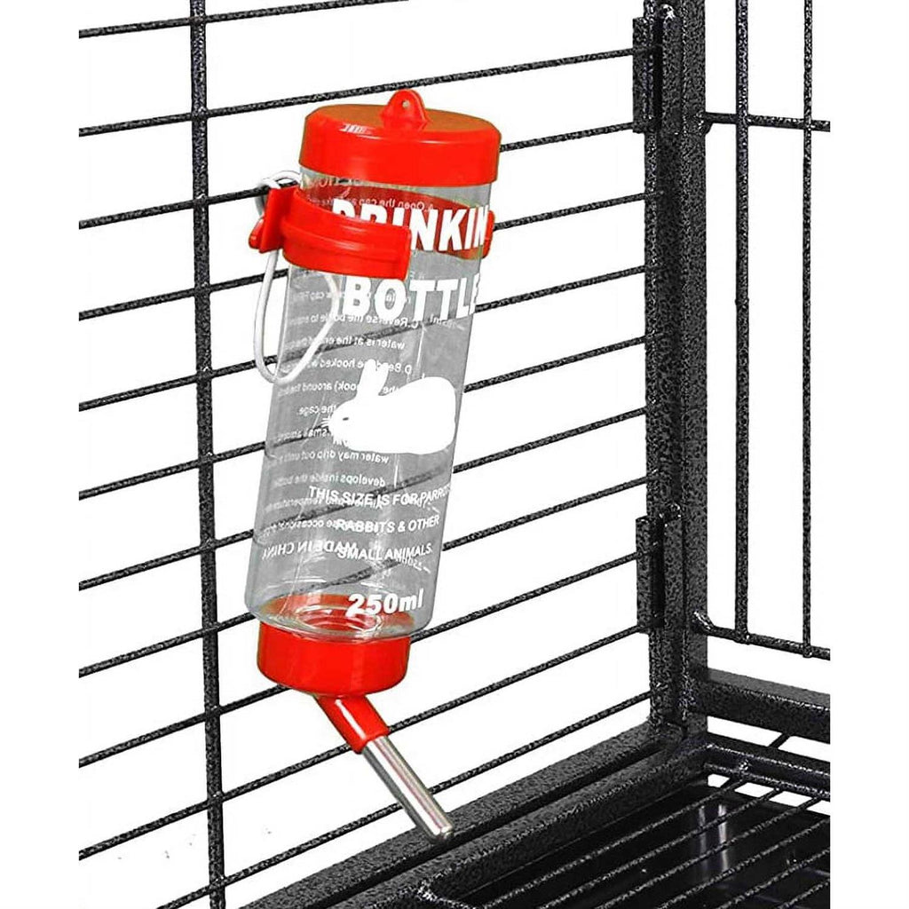 37 inch 4-Solid Tiers Metal Guinea Pig Cage with Solid Platforms and Ladders J656895