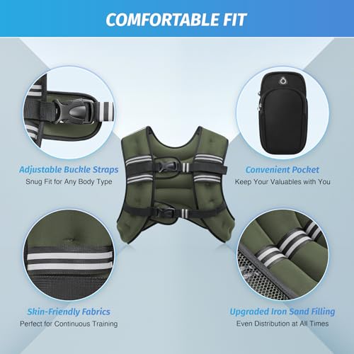 Weighted Vest with Reflective Stripe V709541