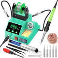 100W Digital Display Soldering Iron Station Kit with 2 Helping Hands L914