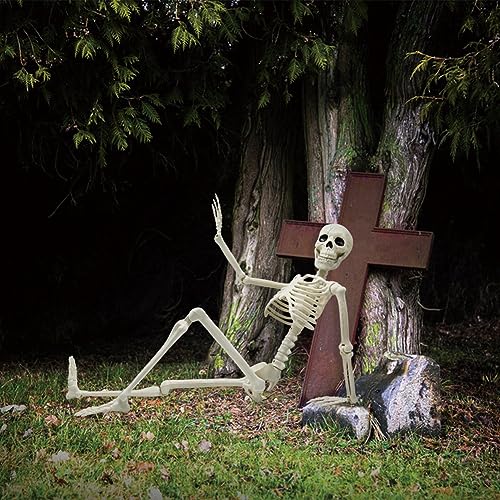 5.9FT Plastic Full Size Human Skeleton with Movable Joints X48046
