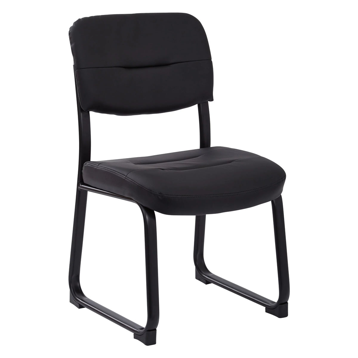 Faux Leather Visitor Chair with Sled Base L20543
