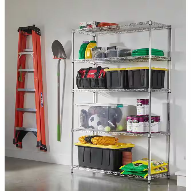 5-Tier Heavy Duty Steel Wire Shelving Unit Q808