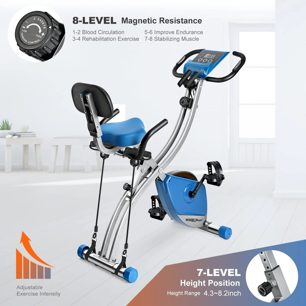 Folding Magnetic Exercise Bike F406274