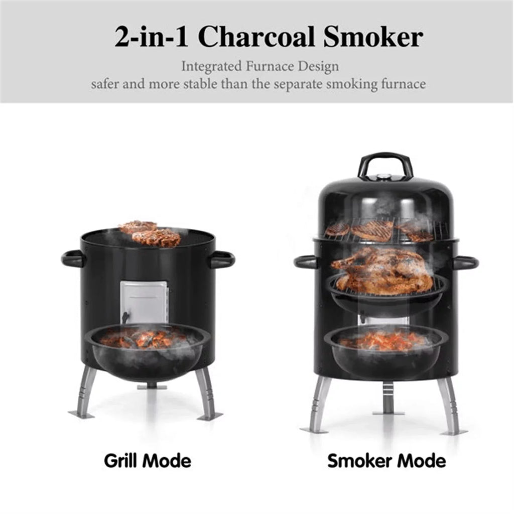 Portable Charcoal Grill & Smoker T5192