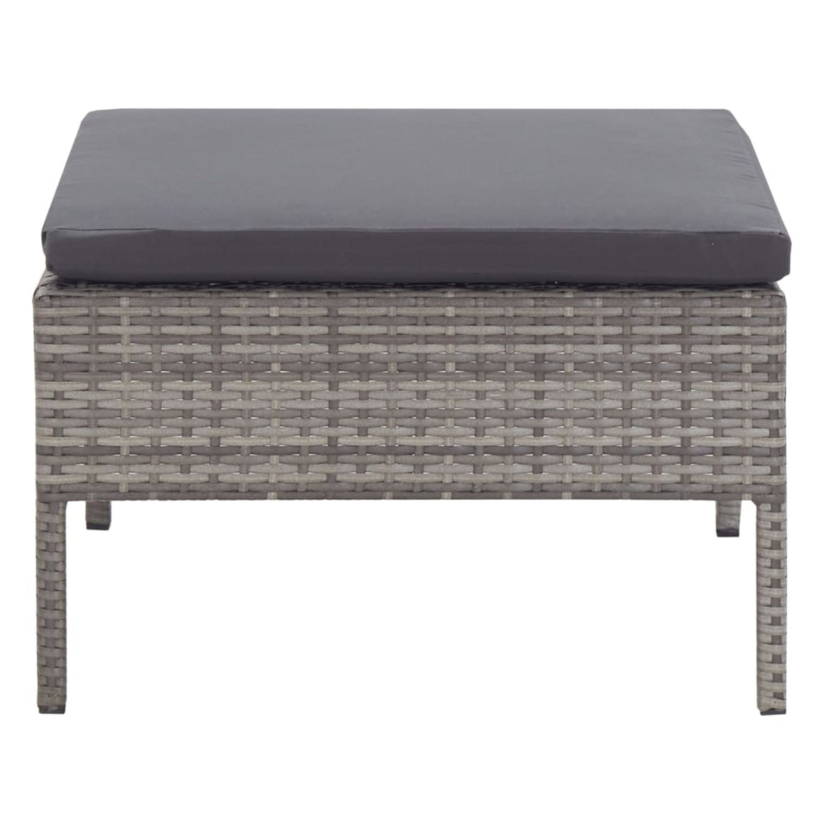 3 Piece Outdoor Sectional Sofa Set with Cushions Poly Rattan Steel Frame M131