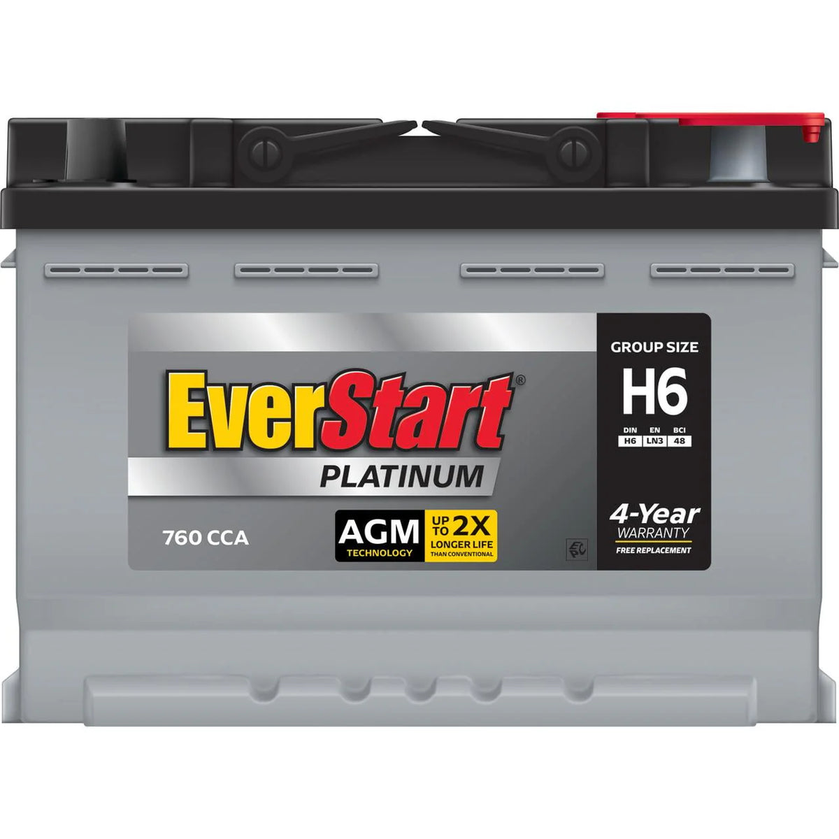Group H6 / LN3 / 48 12 Volt 760 CCA Automotive Battery B63902