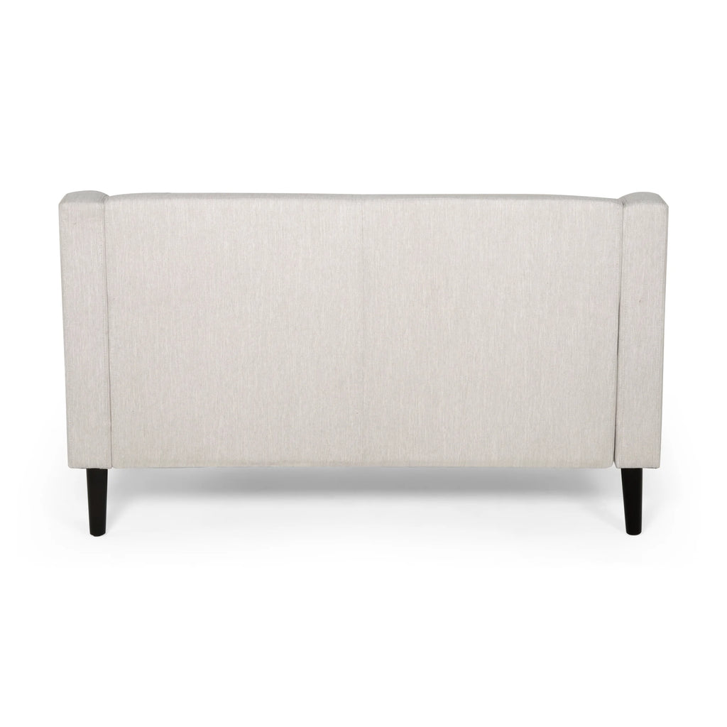 Beige Fabric Upholstered Loveseat Z80094