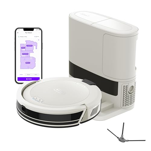 Robot Vacuum and Self-Empty Base with Bagless 60-Day Capacity, Grey U904387