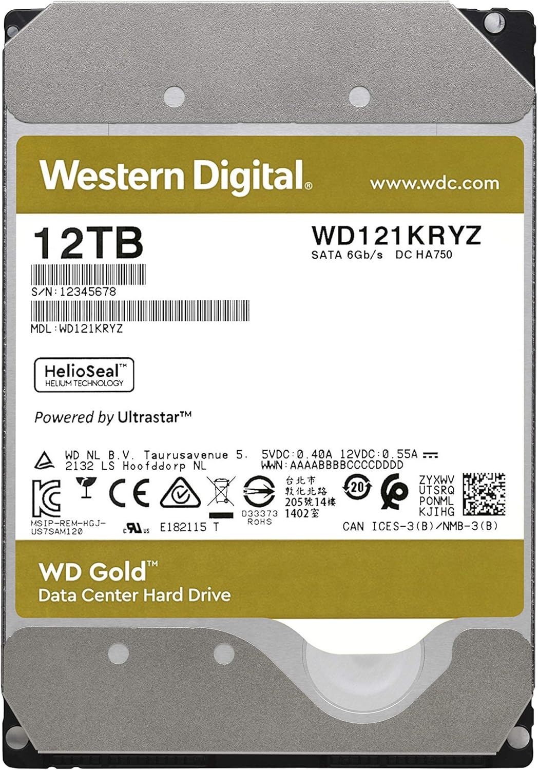 14TB Enterprise Class Internal Hard Drive SATA 6 Gb/s 7200 RPM 512 MB Cache 3.5 K572582