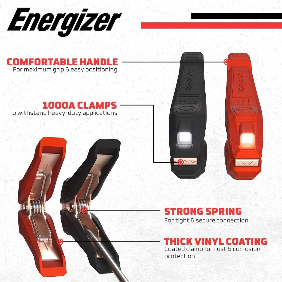 Heavy Duty 25-Feet 2-Gauge Jumper Cables with LED Lights R25418
