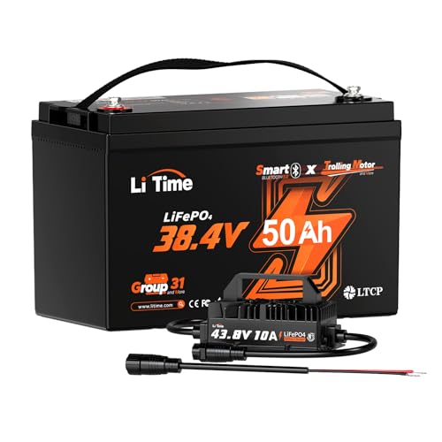 36V 50Ah LiFePO4 Battery with 43.8V 25A Charger Q2764