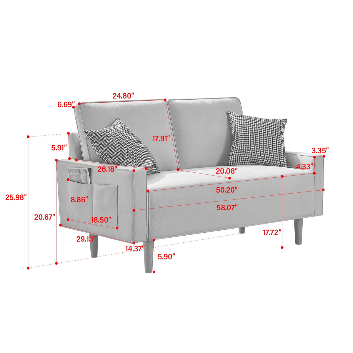 Linen Sofa T2572
