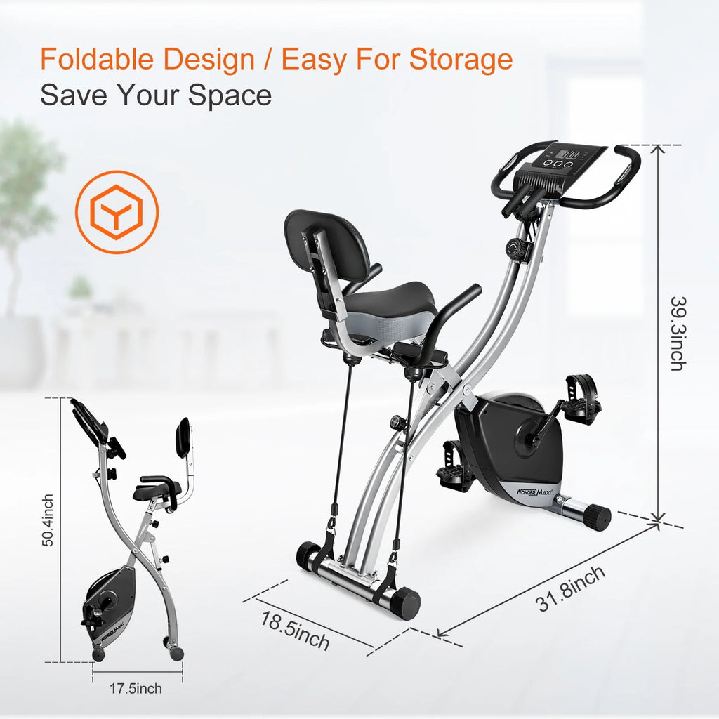 Folding Magnetic Exercise Bike F406274