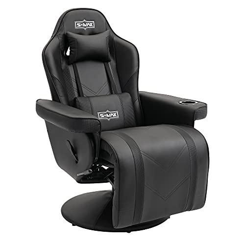 Black White X Large PU Leather Gaming Recliner Chair H911