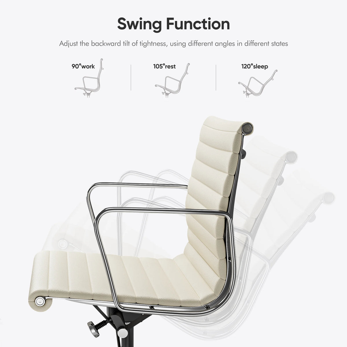 White Ergonomic Leather Office Chair F78197